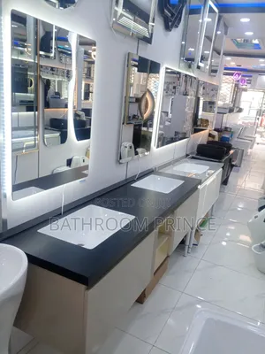 Black Top With Inner White Carbinet Basin With Led Mirror