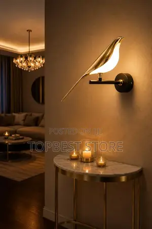 Luxury Golden Bird Wall Lamp Decor
