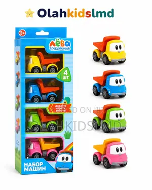 Leva Truck Mini Dump Trucks Set – 4pcs Colorful Toy Cars, Ages 3+