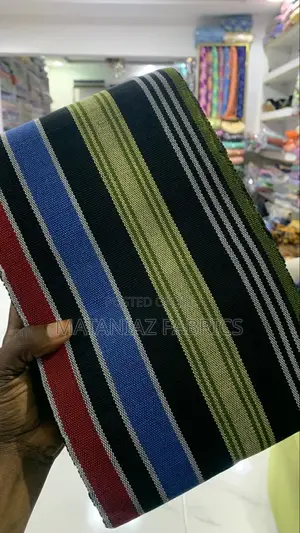 Striped Aso Oke Fabric