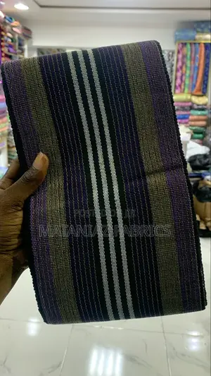 Striped Aso Oke Fabric