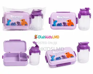 Dinosaur Happy Party Lunchbox Water Bottle Set – Purple, Kids