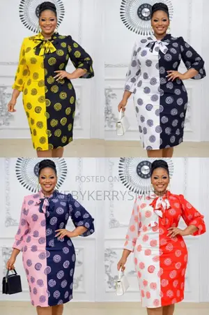 Elegant Half-and-Half Bow Midi Dress