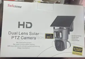 Dual Lens 4g Solar PTZ Camera Ubox 12mp