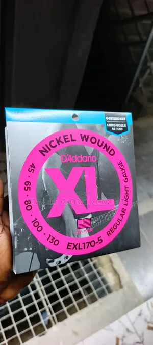d'Addario Xl Nickel Wound Exl170-5 Bass Strings (45–130)