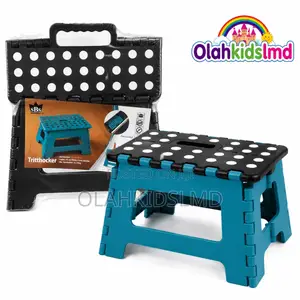 Mini Folding Step Stool – Pink Blue, 150kg Capacity, Non-Slip
