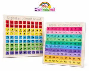Wooden Digital Arithmetic Board – Numbers Arabic Letters, 1-100