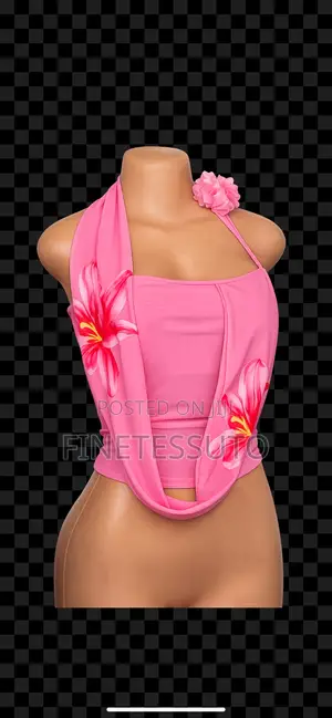 Floral Mesh Halter Top