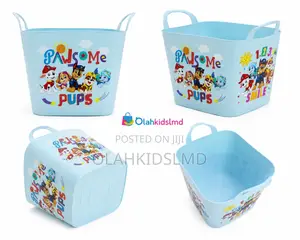 Pawsome Pups Storage Basket – Paw Patrol Kids Toy Bin W/ Handles