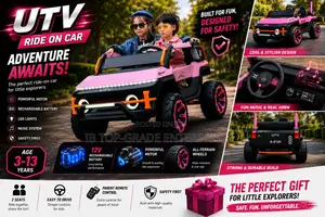 Luxury Starts Young With Pink Utv Ride-on Kids Toy Car