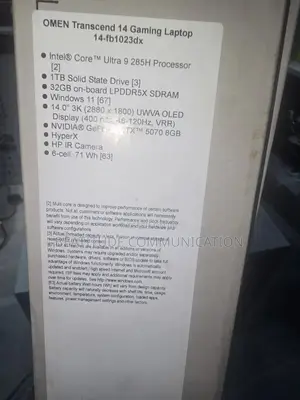 Laptop HP Omen Transcend 14-fb0023dx 32GB Intel Core Ultra 9 SSD 1T