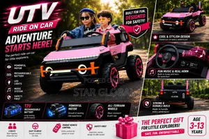 Every Child Deserves Pink Ride-on Utv Premium Rechargeable Car