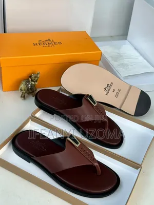 Hermes Classic Leather Slippers