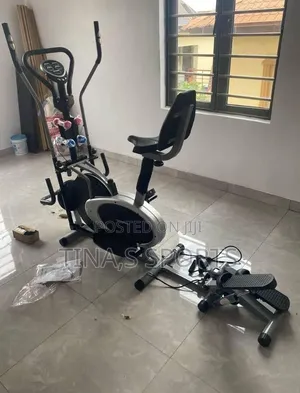 4 in 1 Eleptical Bike With Mini Stepper, Stwister and Dumbells