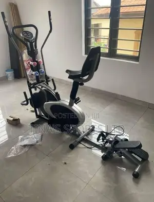 4 in 1 Eleptical Bike With Mini Stepper, Stwister and Dumbells