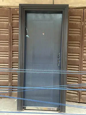 7ft by 3ft Jinhua Metal Door (9 Inches Frame)Plain Black)