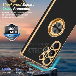 Samsung Galaxy S24 Case Ultra With Ring Holder, Kickstand Magnetic
