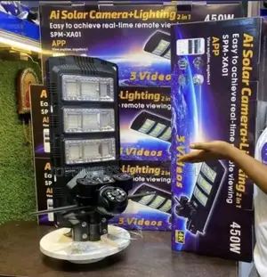 Solar Street Light With Camera. 3 Lens