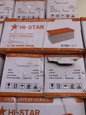 200ahs 12v Hi Star Deep Cycle Gel Battery Dry Cell