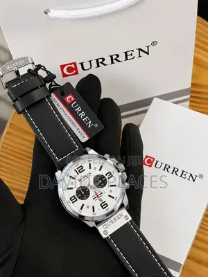 *Curren* Leather Strap Working Chronograph Water  Resistance