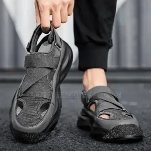 Men's Premium Trending Casual Shoes Sandals-(Black, Gray)