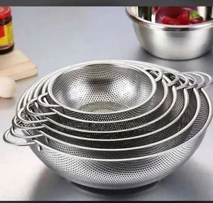 6-Piece Stainless Steel Colander Sieve Set With Handles