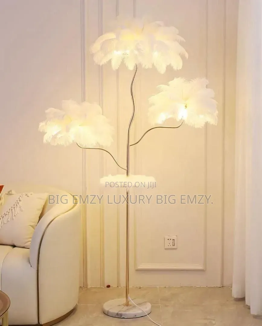 Ostrich Feather Floor Lamp.