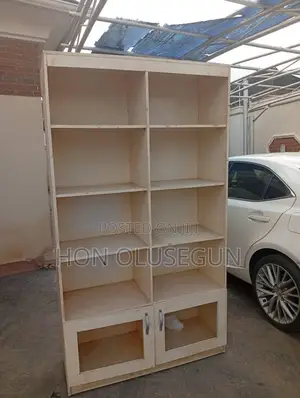 Used HDF Glass Shelf, Aluminum Hanger