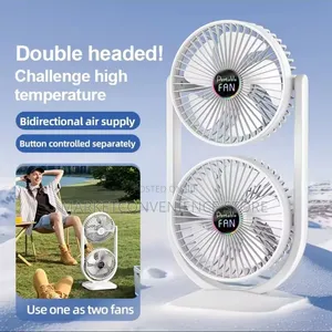 Double Head Rechargeable Desktop Fan