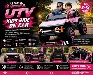 Happiness Delivered on Four Wheels Ride-on Kids Utv Car for Children