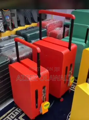 Premium Red Hard-Shell Travel Suitcase Set