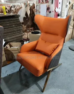 Leather Wing Back Chair/ Modern Lounge Chair /Nordic Leisure Sofa