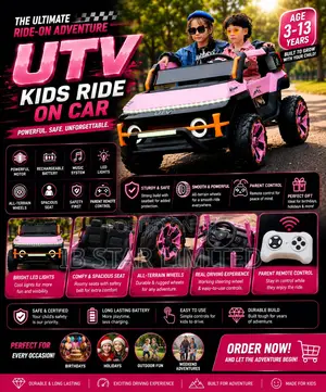 Give Your Children Premium Ride-on Pink Utv Car They Deserve