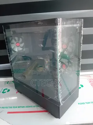 Gaming Computer Atx Case With 6 RGB Fans + Remote