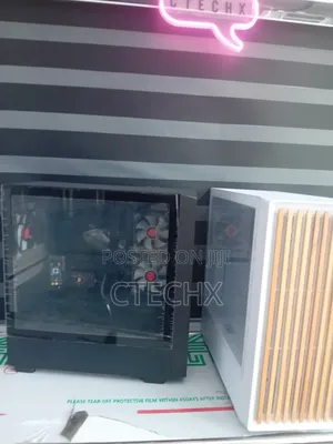 Atx Computer Case for Gaming Desktop. Wood Finish. 6 RGB Fans