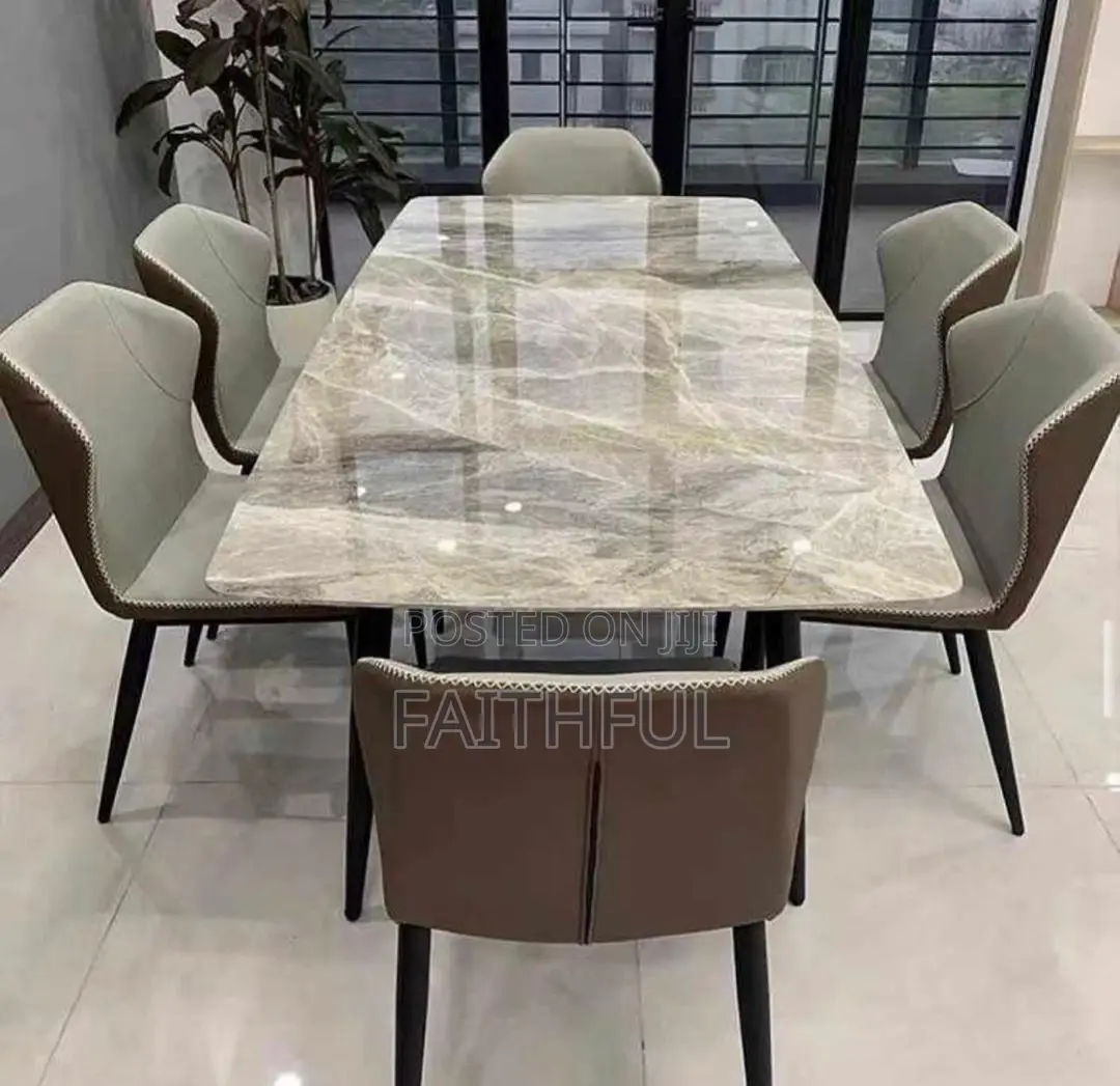 Dining Table Marble Top by 6