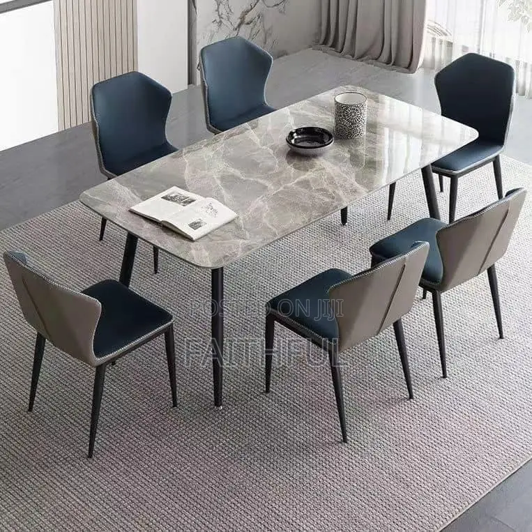 Dining Table Marble Top by 6