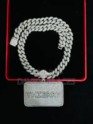 Zirconia Ice Stainless Steel Necklace, and Pendant
