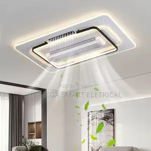 Led Ceiling Fan Light Invisible Bladeless Remote Control Smart