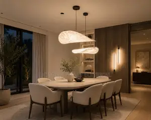 Nordic Silk Led Pendant Lamp Люстра Living Room Decor Suspension