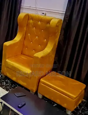Velvet Wingback Chair