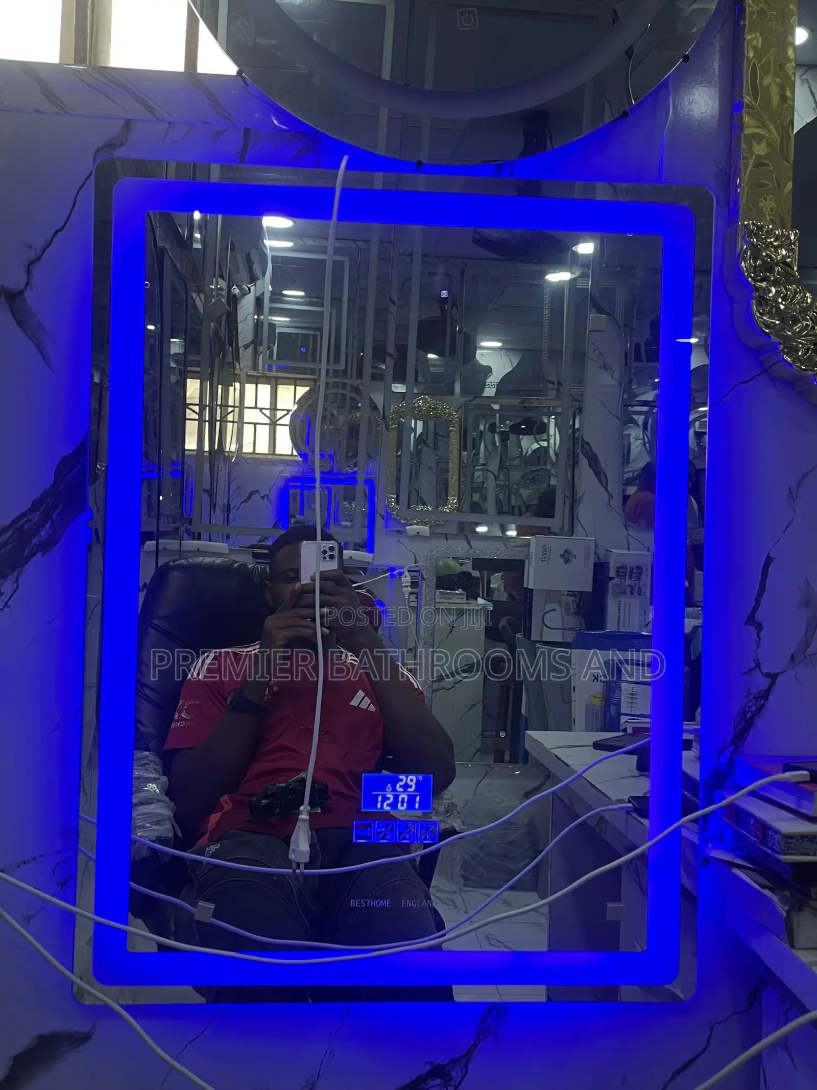 Bluetooth Speaker Mirror With Led Lights