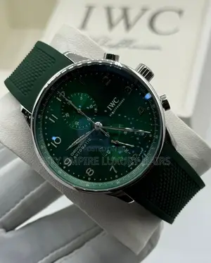 Iwc Schaffhausen Automatic Quality Luxury Men Rubber Wristwatch