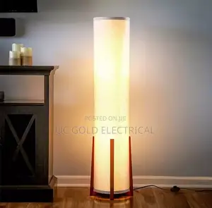 Fabric Led Floor Lights for Living Room Sofa Side Decorative Wood