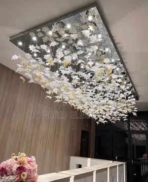 Modern Large Scale Project Chandelier Hotel Villa Stairs Living Room