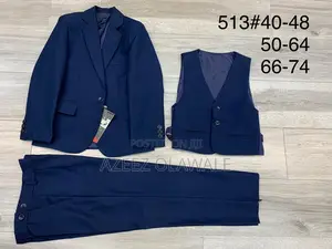 Classic Boys’ 3-Piece Suit – Navy Blue