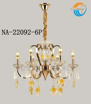 Vintage Gold Crystal Chandelier