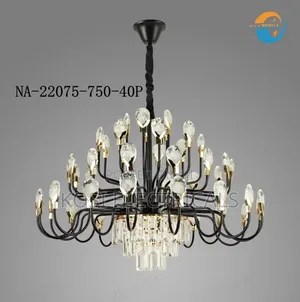 Home Black Iron Crystal Chandelier
