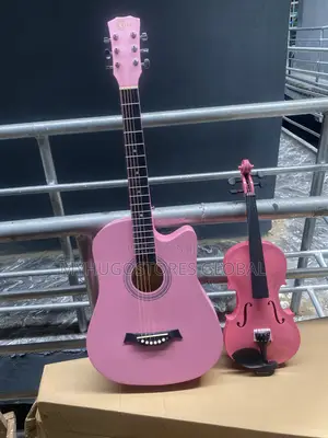 Pink Acoustic Guitar and Pink Acoustic Voilin