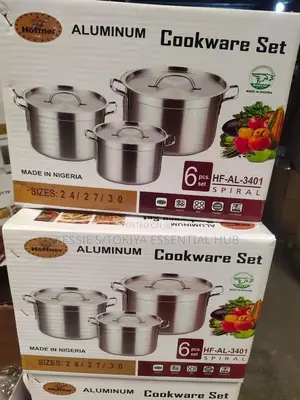 6pcs Aluminum Heavy Duty Cookware Set Hf-Al-3401
